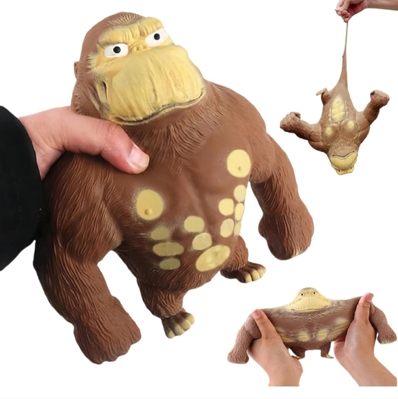 Squeeze Other - Stretchy Squeeze It Squish It Brown Gorilla Toy